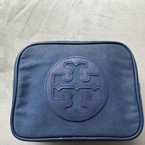 Tory Burch Navy Toiletry Bag